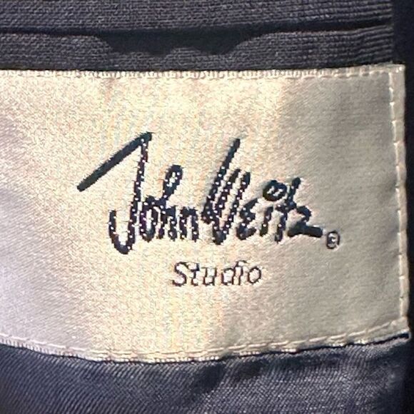 John Weitz  Navy Blue Wool 2 Button Sport Coat Blazer - Picture 3 of 4